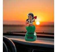 Sea Games Solar Powered Dancer Sways Girl Shakes Her Head Doll Car Decoration Dance Figure Solar Powered Dance Statue Games Girl 4 Years Female (E, One Size)