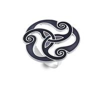 Sea Gems Celtic Triskele Enamel Scarf Ring (Purple)