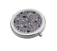 Sea Gems Compact Mirror Silver Plated Mackintosh Roses Handbag Magnifying Travel Cosmetic