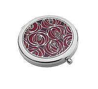 Sea Gems Compact Mirror Silver Plated Mackintosh Roses Handbag Magnifying Travel Cosmetic