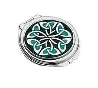 Sea Gems Compact Mirror Silver Plated Trinity Kells Handbag Magnifying Travel Cosmetic