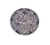 Sea Gems Ladies Rennie Mackintosh Design 34MM Round Multi-Rose Brooch in Gift Box 7676 (Purple)