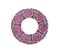 Sea Gems Ladies Rennie Mackintosh Design 40MM Round Rose Annulus Brooch in Gift Box 7699 (Red)