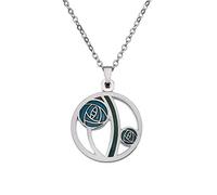 Sea Gems Mackintosh Rose Pendant Necklace Cut Out Design Silver Plated Branded Packaging