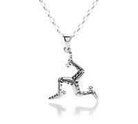 Sea Gems Manx Pendant Sterling Silver 925 Hallmark Isle of Man Celtic All Chain Lengths