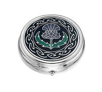 Sea Gems presented by Celtic Glass Designs Pill Box (large size) in a Scottish Thistle Design.
