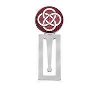 Sea Gems Silver Plate Enamelled Celtic Knot Design Bookmark (Red)