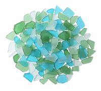 Sea Glass | 16 oz Cobalt Blue Aqua and Frosted White Tumbled Sea Glass Decor | Bulk Seaglass Pieces for Beach Wedding Decor & Art Crafts Decor | Sea Glass Bulk (Pale Green Yellow & Aqua)