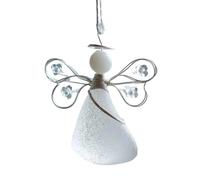 Sea Glass Angel Pendant for Christmas Tree Decoration, 2D Acrylic Pendant Decoration, Christmas Tree Angel Decoration, for Home, Holidays, Wall and Car Rear View Mirror