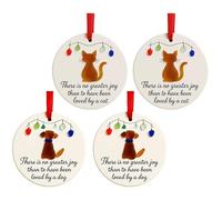 Sea Glass Art Dog Ornament, Handmade Hanging Sea Glass Pet Memorial Ornament, Dog Themed Christmas Tree Decoration, Keepsake Gift for Dogs Lovers, Coastal Holiday Home Decor(4pcs)