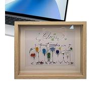 Sea Glass Art Frame, Oceans Themed Artwork, Beach Pebble Wall Decor, Coastal Nature Inspired Decor, Adds Character to Any Space, 21.7x26.7cm, for Living Rooms, Bedrooms, Offices