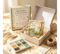 Sea Glass Art Kit, Beginner DIY Seaglass Mosaic Craft with Bible Verse