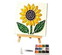 Sea Glass Art Kit, Watering Can Mosaic Art Kit, DIY Rustic Broken Glass Arts Kits, Handmade Beginner Painting Decor for Christmas Tree Home Windowsill Desk Gift Making，D