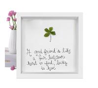 Sea Glass Best Friend Photo Frame, Friendship Sea Glass Artwork, 4 Leafs Clover Letter Design Art, Work From Home Decoration Accessories, For Bookshelf