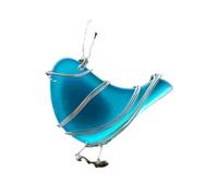 Sea Glass Bird Ornaments - Coastal Light for Your Christmas Tree,Handcrafted Holiday Decoration, Bird Watcher Clip Collection,Nature’s Birds Glass Ornament,Xmas Holiday Home Decor Gift (Bluebird)