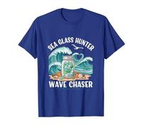 Sea Glass Hunter Wave Chaser Beach Collector Spirit T-Shirt, Men, Royal Blue, 3X-Large