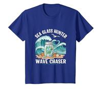 Sea Glass Hunter Wave Chaser Beach Collector Spirit T-Shirt, Youth, Royal Blue, 4T