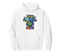 Sea Glass Mosaic Pattern Colorful Beach Art Coastal Ocean Pullover Hoodie