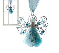 Sea Glass Pendant for the Christmas Tree, 2D Acrylic Pendant Decoration, Christmas Tree Angel Decoration, for Decoration for Home, Holidays, Wall and Car Rear View Mirror