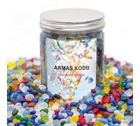 Sea Glass Stones 31oz - Aquarium Rocks & Fish Tank Gravel for Fish Tanks | Vase Fillers, Art & DIY Landscaping with Irregular Gems for Succulents & Terrariums (Colorful, Frosted)