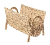 Sea grass Magazine Newspaper Storage Holder Decorative Handwoven Wicker for Organizing at Home Floor Standing Magazine Rack
