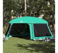 Sea Green Pool Tent with Removable Fly Net Walls 670 x 590 cm Waterproof Polyester for Camping, Garden & Outdoor Activities