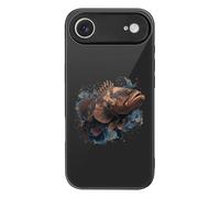 Sea Grouper Fish Swimming Phone Case Compatible with iPhone 17 Air Pro Max Glass Protective Cover with Hanging Hole