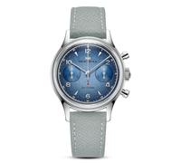 SEA-GULL 1963 ST1901 Men’s Mechanical Wristwatch Chronograph Manual Winding-Aurora Series Aviation Pilot Watches with Sapphire Crystal Leather Strap 5ATM Waterproof Stopwatch for Men