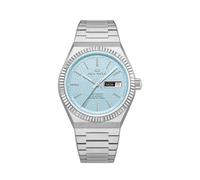 SEA-GULL Automatic Watch for Men - Mechanical Wristwatch with Cloud Thunder Guilloche Dial, Dual Calendar, Stainless Steel, Sapphire Crystal, 38mm,1075A (Blue)