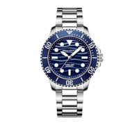 SEA-GULL Men's Automatic Dive Watch - 200M Water Resistant Mechanical Watch, Sapphire Crystal, 316L Stainless Steel Bracelet, 6203 (Blue)
