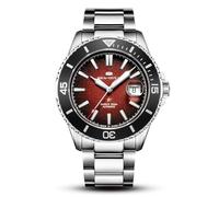 SEA-GULL Men's Automatic Mechanical Diving Watch, Stainless Steel Waterproof Business Dress Luminous Calendar Wrist Watches,44mm,Ocean Series 1523A (Gradient Red)