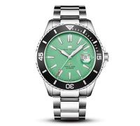 SEA-GULL Men's Automatic Mechanical Diving Watch, Stainless Steel Waterproof Business Dress Luminous Calendar Wrist Watches,44mm,Ocean Series 1523A (Matte Green)