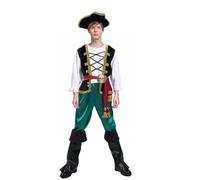 SEA HARE Adult Luxury Green Cool Skull Pirate Role Playing Costume