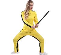 SEA HARE Chinese Kungfu Fancy Dress Yellow Bodysuit Costume (women kungfu)