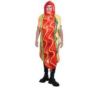 SEA HARE Unisex Adult Hot Dog Jumpsuit Costume(One Size)