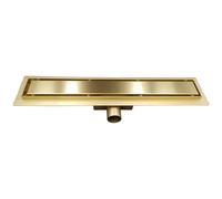 Sea-Horse 80Cm Brushed Brass Stainless Steel Bathroom Floor Linear Shower Drain Sheet