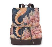 Sea horse Ladies Travel Fashion Back Pack,Casual backpack,Print Women's leather backpack for Work