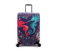 Sea Horse Print Travel Luggage Protective Covers Washable Spandex Suitcase Cover - Fits 26-28 Inch