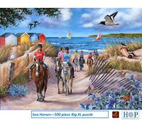 Sea Horses 500 Big Piece Jigsaw Puzzle by The House of Puzzles - New in Box