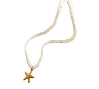 Sea Inspired Stainless Steel Necklace Earrings Set Natural Coral Shell Summer Comfortable Seashell Jewelry Set, One Size, As described, As described