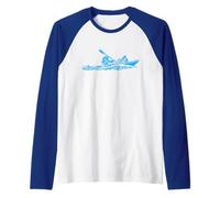 Sea Kayak Graphic Kayaking for Kayakers Raglan Baseball Tee