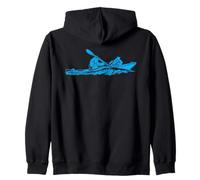 Sea Kayak Graphic Kayaking For Kayakers Zip Hoodie
