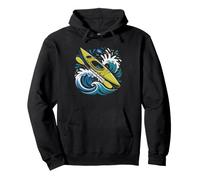 Sea Kayaking Mandala Circular Graphic Ocean Paddle Art Kayak Pullover Hoodie