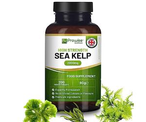 Sea Kelp 2000mg 200 Vegan Tablets | Natural Source of Iodine | Premium Ingredients | Proudly Made in the UK by Prowise