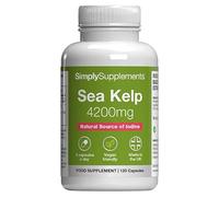 Sea Kelp 4200mg | Natural Source of Iodine | 120 Capsules | 40 Days' Supply | Iodine supports normal thyroid and cognitive function & energy metabolism | Vegan & vegetarian | Made in the UK