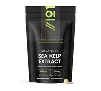 Sea Kelp Extract 2520mg Tablets - 500μg Natural Iodine - 180 Vegan Tablets (6 Months Supply) - High Strength 30:1 Ascophyllum Nodosum Extract - Resealable and Recyclable Pouch by Alpha01