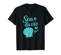 Sea la Vie Beach Life Summer Vibes Shell Design T-Shirt