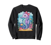 "Sea la Vie" Seahorse with ribbon Sweatshirt