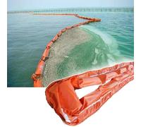 Sea/Lake Oil Containment Boom Float-Type, Reusable Industrial PVC Oil Spill Floating Fence, 33 Ft 66 Ft Water Surface Debris Barrier(L 10m (32.8ft),H 45 cm (17 3/4"))