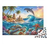 Sea Life 1000 Pieces Mini Jigsaw Puzzle for Adults | 70x50cm Cardboard, Living Room Decor, Durable Structure, Birthday Gift, Mind Relaxation